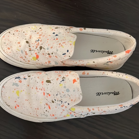 Madewell Sidewalk Slip-On Sneakers in Paint Spattered Recycled Canvas - Picture 4 of 4